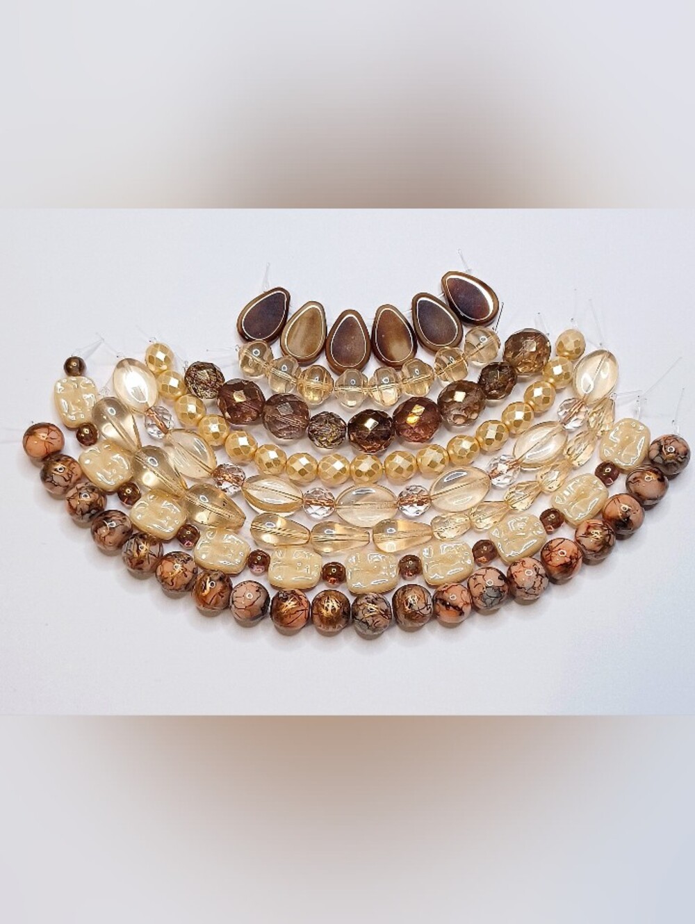 Czech glass beads 8-strands jewelry-making